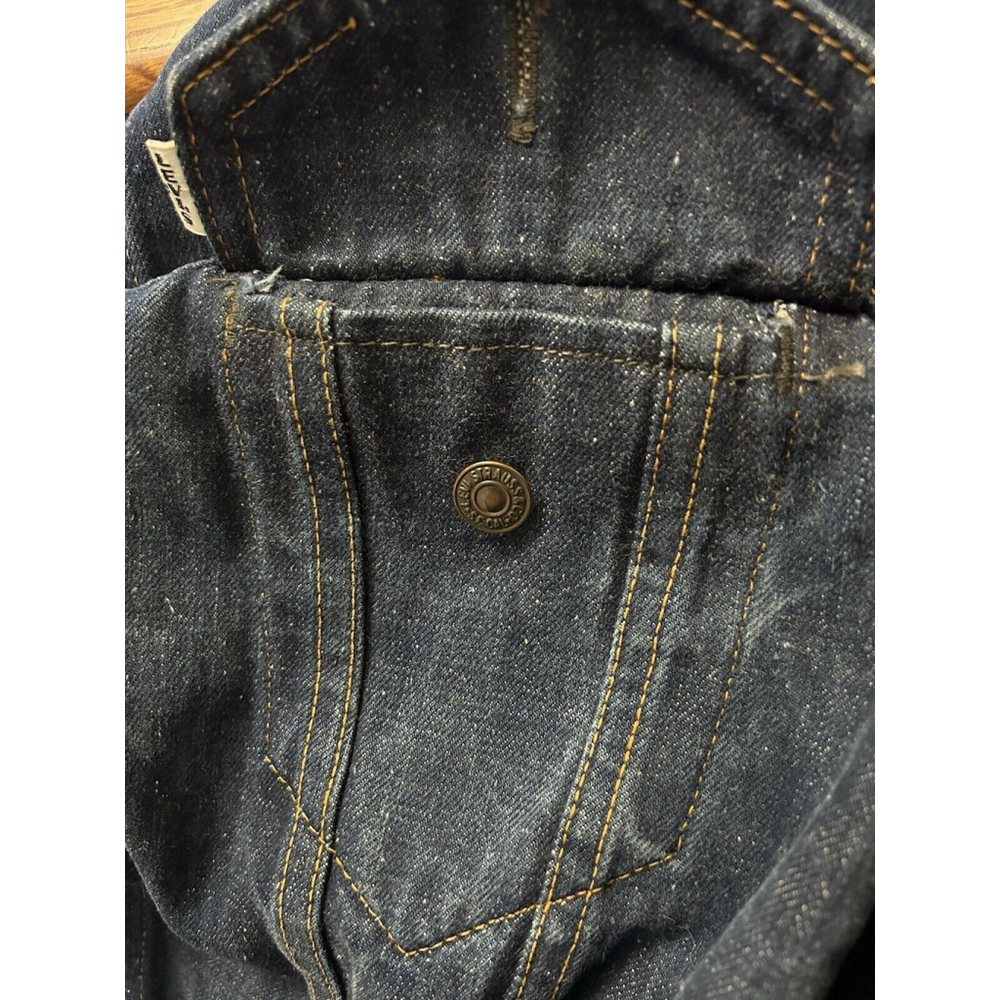 RARE Levi's White Tab 'Big E' Type 3 Vintage 60's/70's Denim Trucker Jean Jacket - Picture 12 of 15
